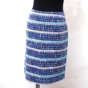 Tory Burch "Darren" skirt in blue textured tweed
